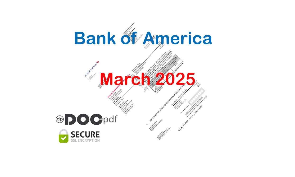 March 2025 Personal Bank of America Statement